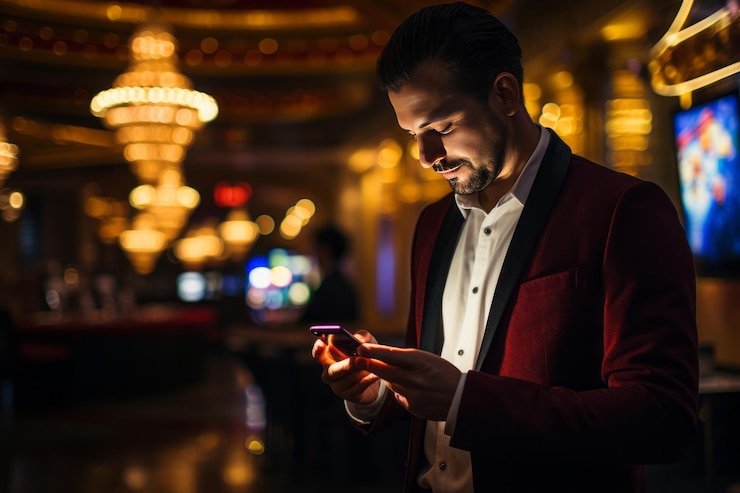 Pengguna meninjau waktu hiburan digital